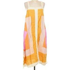 O'Neill Colorful Yellow, Orange and Pink Midi Surfer Dress
